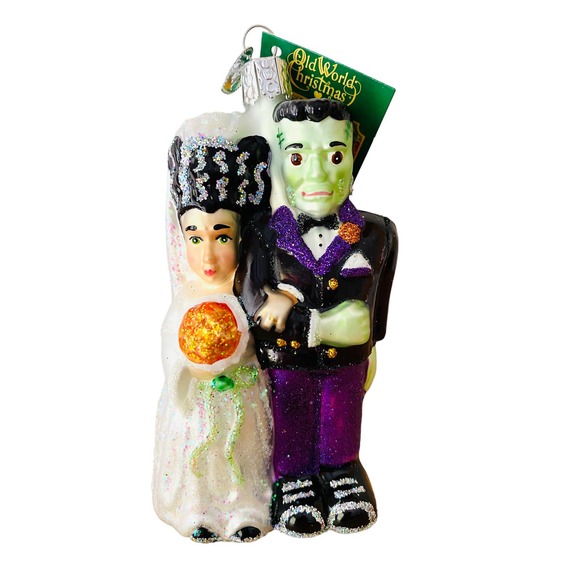 Old World Christmas Frankenstein and Bride Ornament - Picture 3 of 5